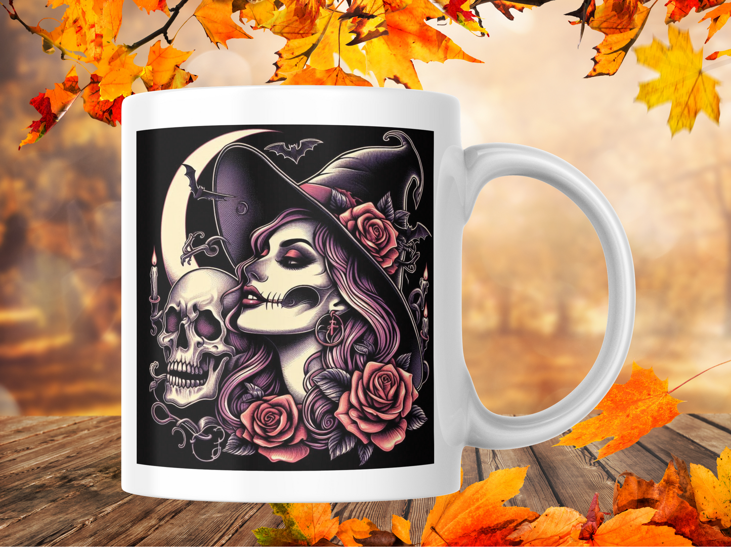 Skull-Lady in Black Tasse