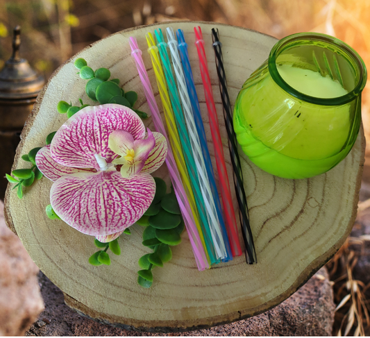 Trinkhalm Durchsichtig Gestreift KSJZ002H